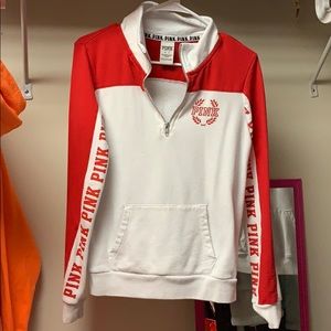 VS Pink pullover red and white